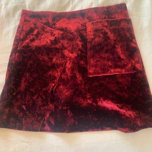 STORETS Red Velvet Skirt